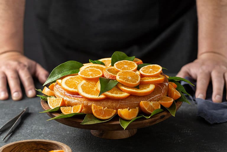 bolo de laranja decorado