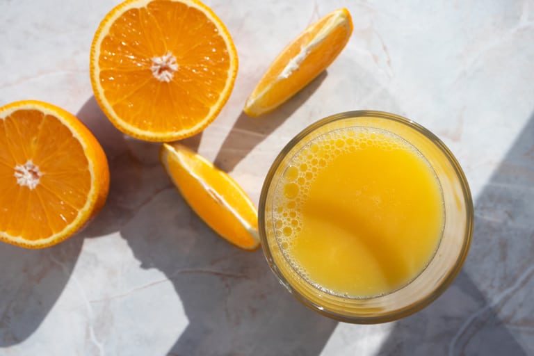Imagem de um suco de laranja